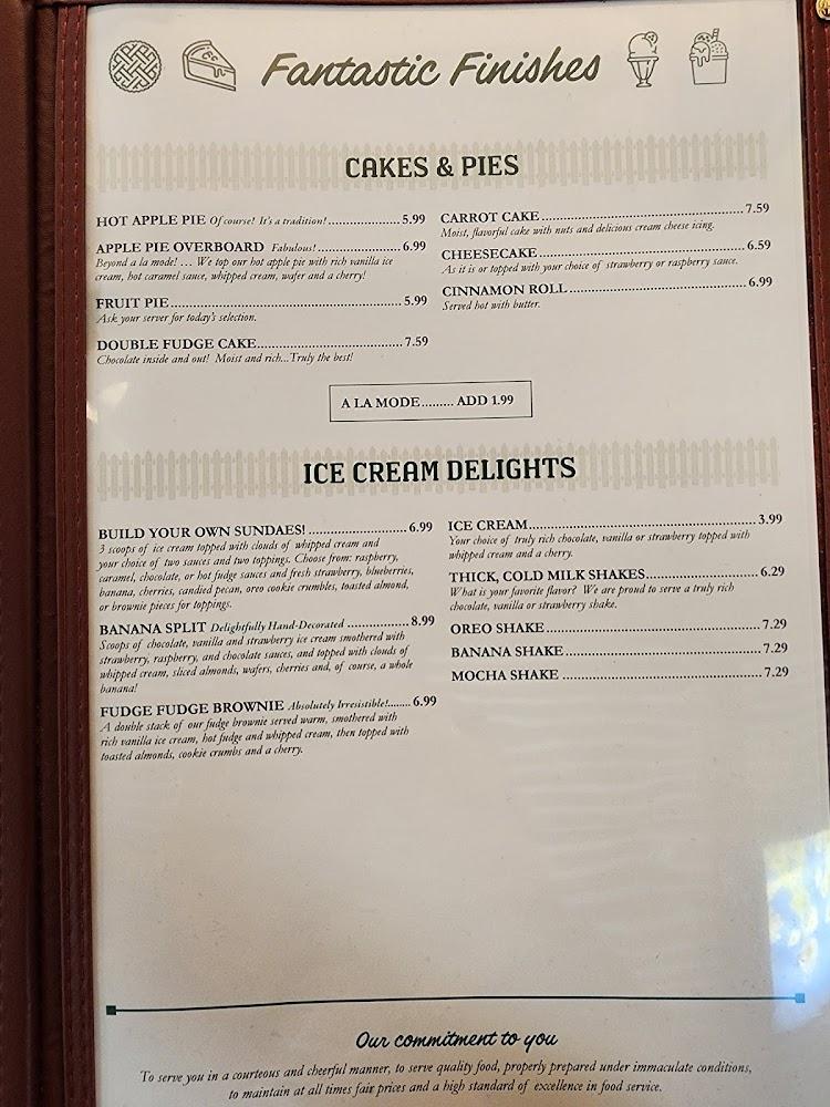 Joe's Green Barn Restaurant Menu image 2